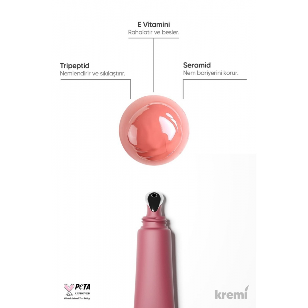 Dudak Bakım Parlatıcı Lip Balm 13 ml | Besleyici, Nemlendirici | Peptit, Seramid, E Vitamini