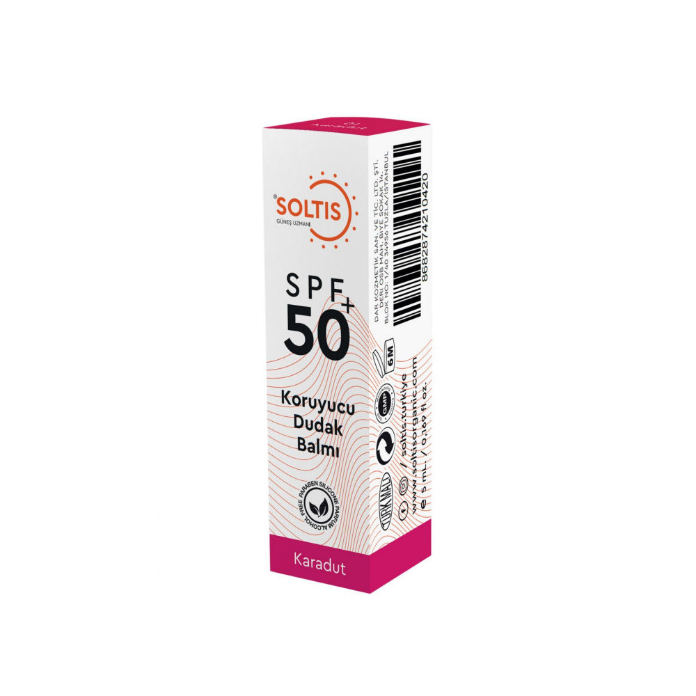 Renkli Dudak Nemlendiricisi SPF 50+ Karadut  5 gr
