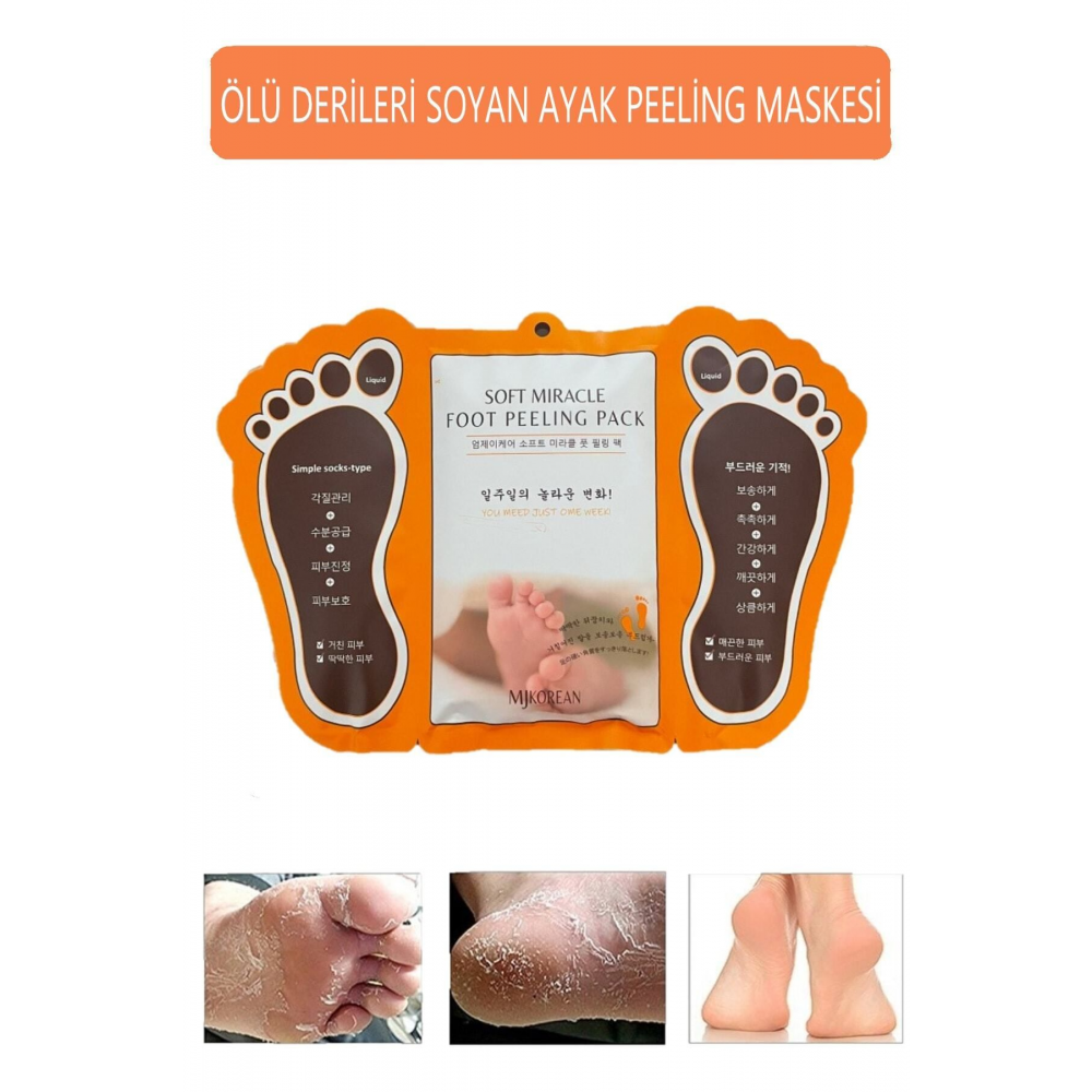 Ayak Soyucu Çorap Ölü Derileri Soyan Ayak Çorabı Peeling Maskesi