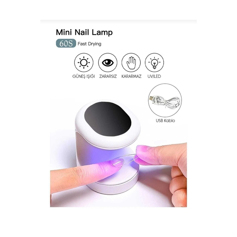Protez Tırnak - Kalıcı Oje Mini Uv-led 16 Watt 3 Led Oje Kurutucu
