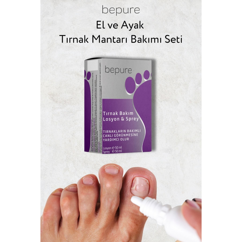 Ayak Ve Tırnak Mantarı, Kaşıntı Ve Koku Için Losyon & Sprey Seti 100 ml (50ML LOSYON 50ML SPREY)