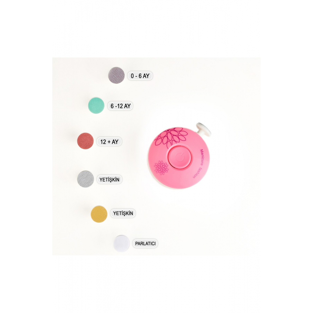 Yenidoğan Bebek/Çocuk ve Yetişkin Pilli Tırnak Kesme Törpüleme Makinası Manikür Set 6 Başlıklı