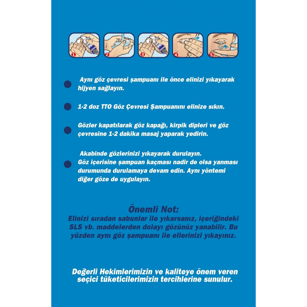 Göz Çevresi Şampuanı 45 ml (ÇAY AĞACI YAĞI / TEA TREE OIL)