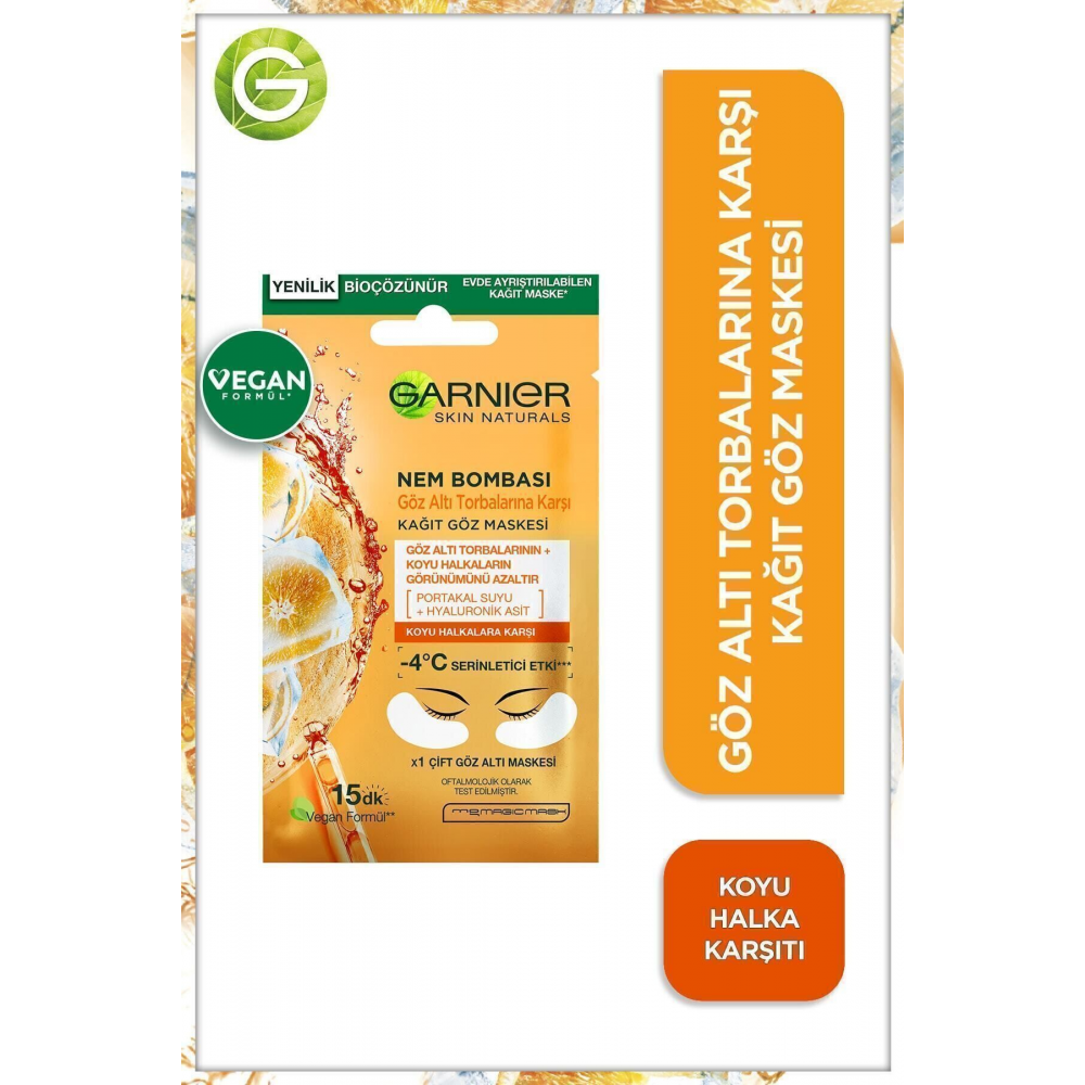 Nem Bombası Göz Altı Torbalarına Karşı Kağıt Göz Maskesi 3al 2öde