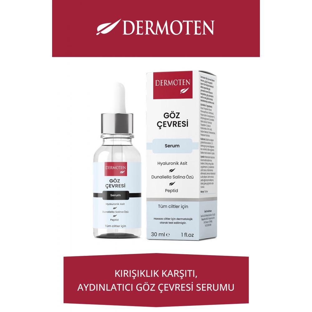 Göz Çevresi, Hyaluronik Asit Ve Dunaliella Salina Özlü Göz Çevresi Bakım Serumu 30 ml