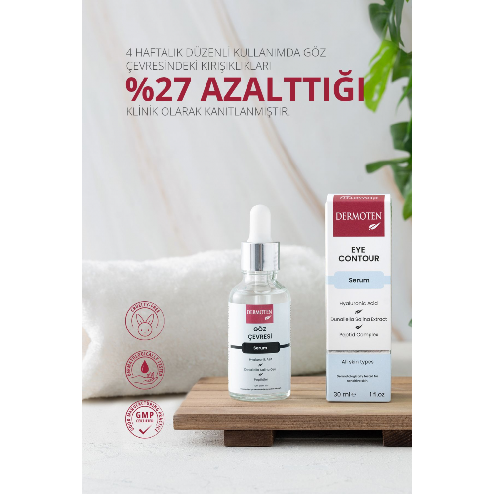 Göz Çevresi, Hyaluronik Asit Ve Dunaliella Salina Özlü Göz Çevresi Bakım Serumu 30 ml