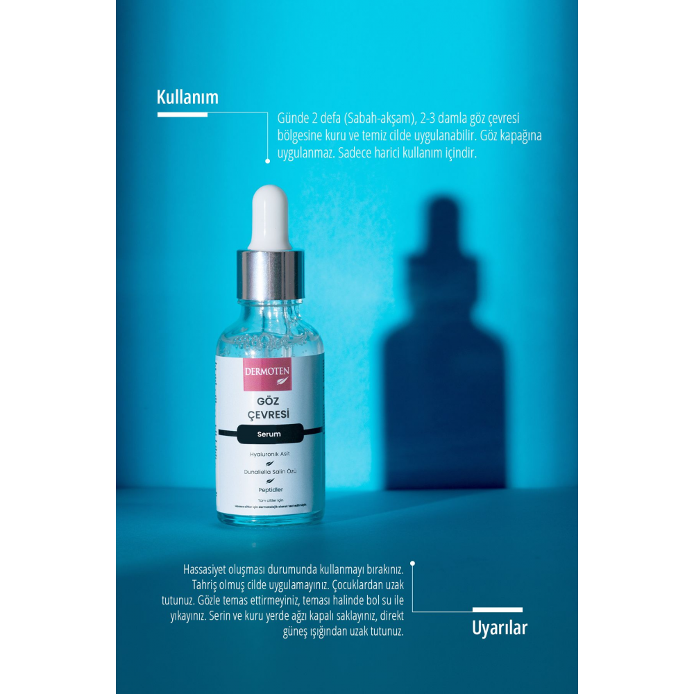 Göz Çevresi, Hyaluronik Asit Ve Dunaliella Salina Özlü Göz Çevresi Bakım Serumu 30 ml