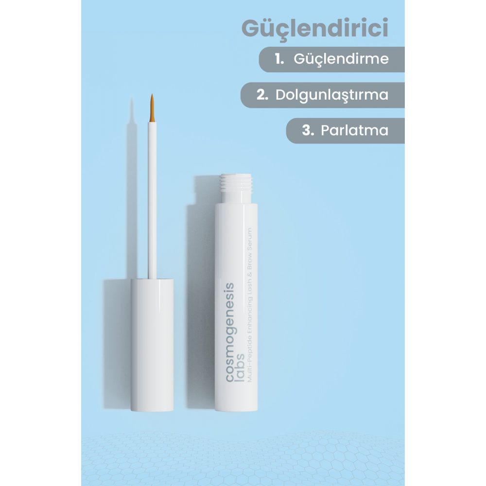Güçlendirici Besleyici Su Bazlı Kaş Kirpik Serumu 3ml Vegan Doğal Içerik Dolgun Görünüm (1% BİOTİN)