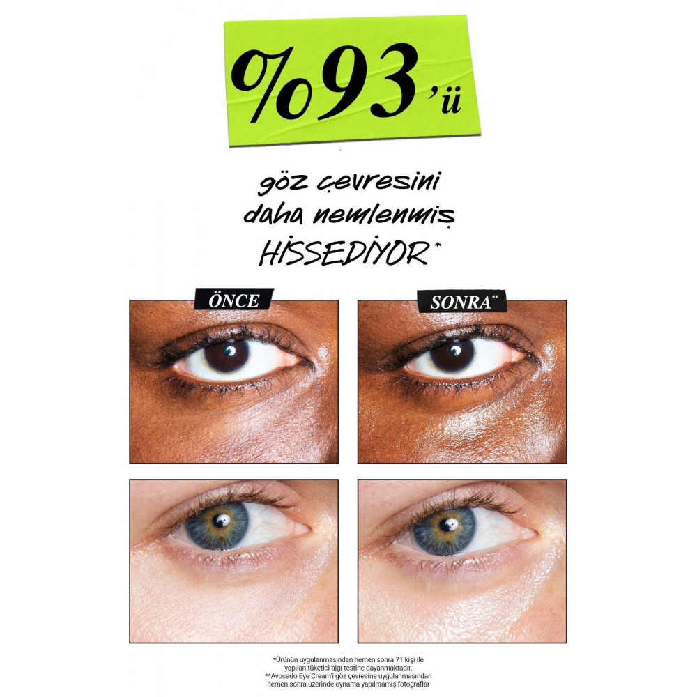 Creamy Eye Treatment Avokado Ile Yoğun Nemlendiren Göz Kremi 14 ml