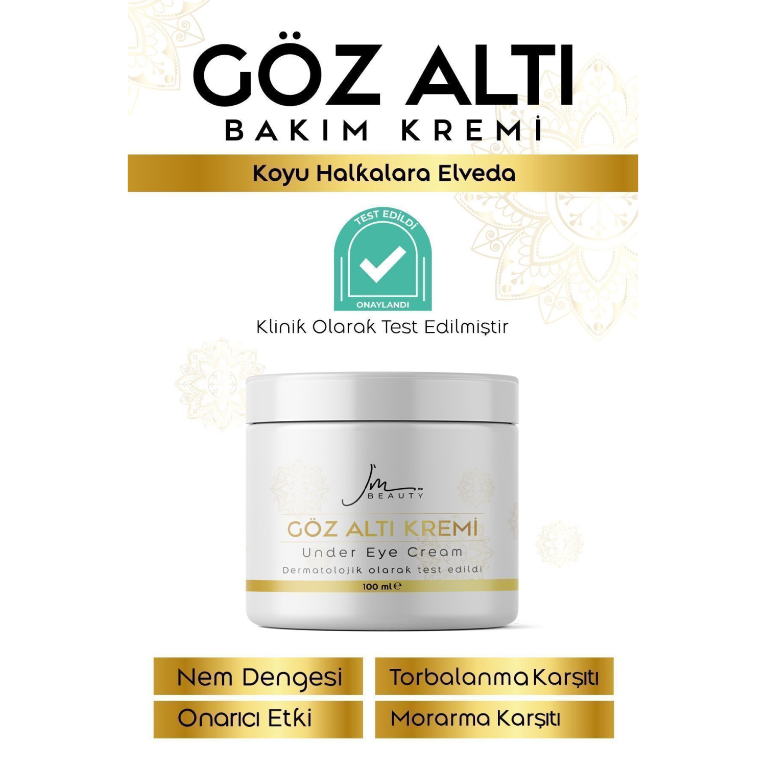 Göz Altı Morluk, Koyu Halka, Aydınlatıcı, Torbalanma Giderici, Yoğun Nemlendirici Bakım Kremi 100 ml