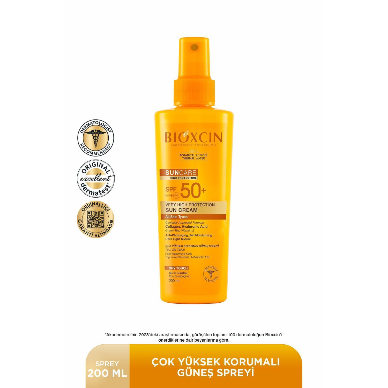 Sun Care Spf 50 Çok Yüksek Korumalı Vücut Güneş Spreyi 200 ml - Kolajen Çok Yüksek Koruma