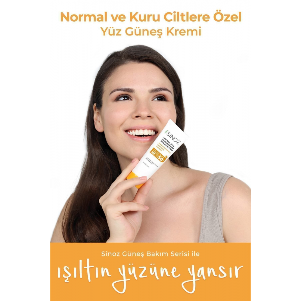 Spf 50 Leke Karşıtı Yüksek Koruyucu Yüz Güneş Kremi 50 ml Normal Ve Kuru Ciltler Için