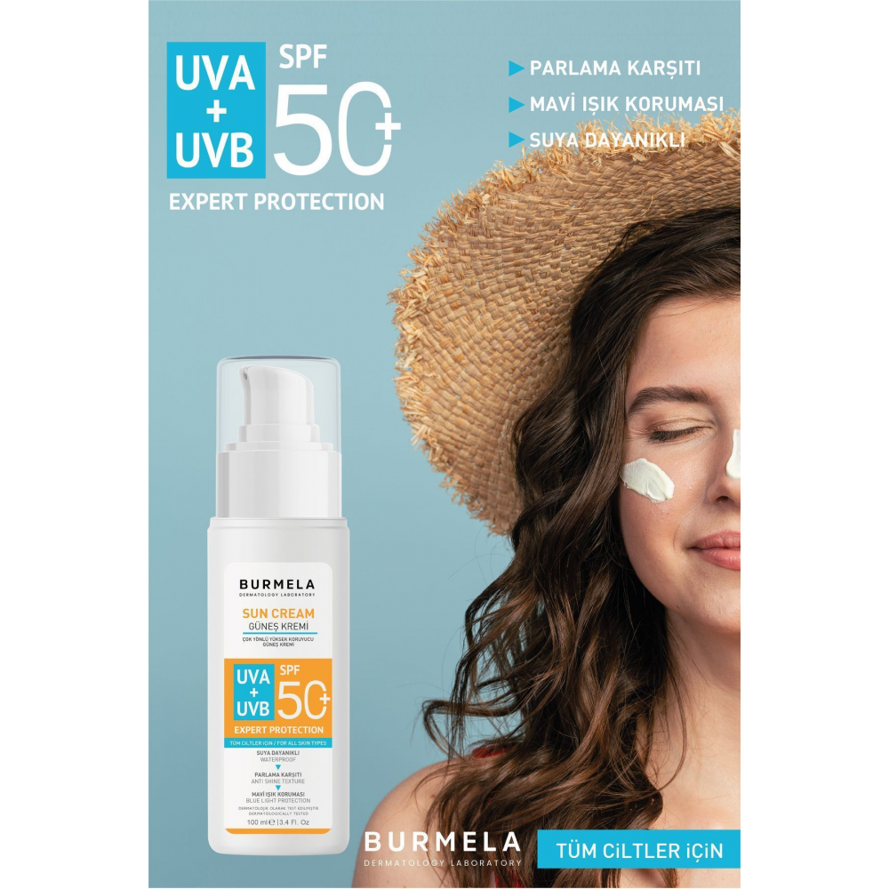 Spf + 50 Tüm Ciltler için Mineralli Yüz ve Vücut Güneş Kremi 100 ml