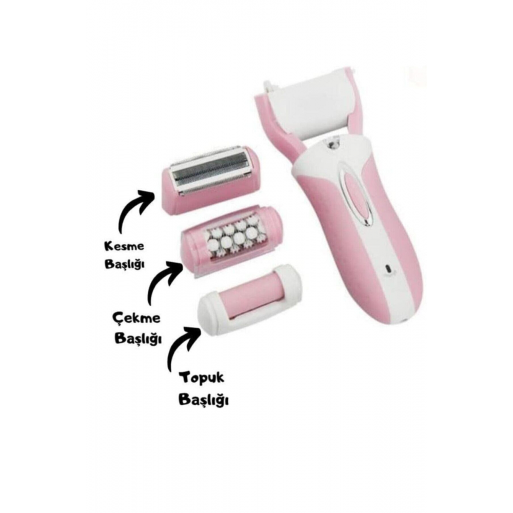 Şarjlı Profesyonel Epilatör Ve Ayak Törpü Başlık 3 In1 R-3052