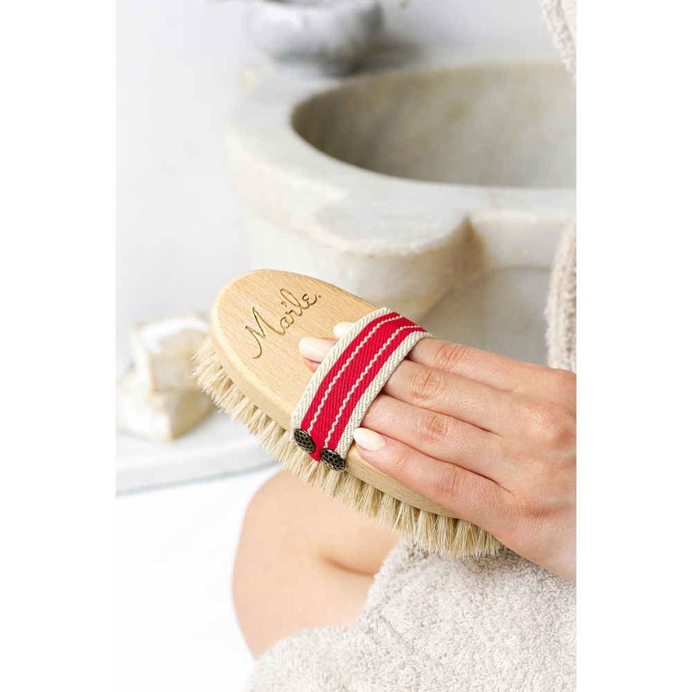 %100 Doğal At Kılı Selülit Fırçası (SAKLAMA KESESİ HEDİYELİ)