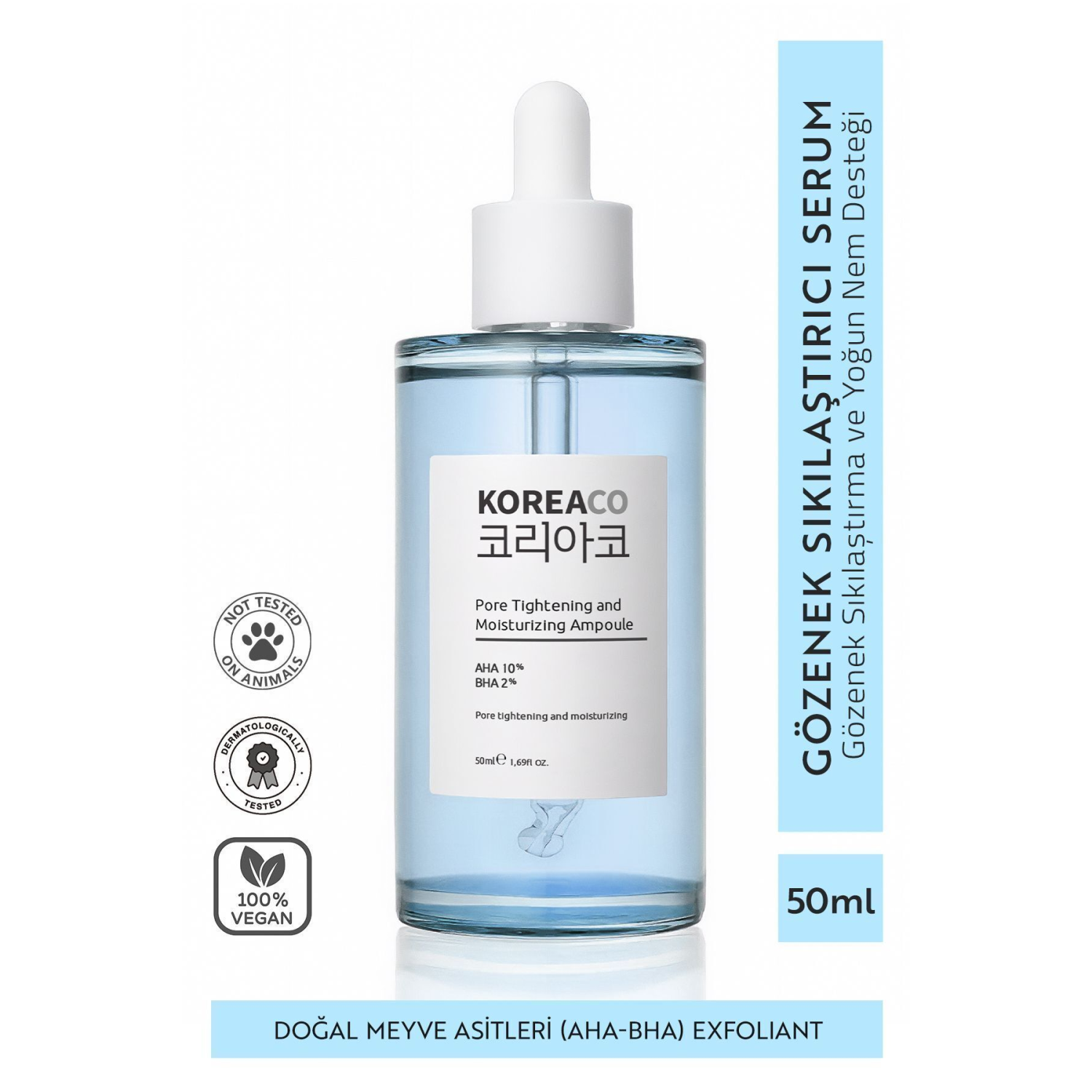 Aha & Bha Canlandırıcı & Gözenek Sıkılaştırıcı Ve Nemlendirici (AHA%10-BHA%2) Ampoule
