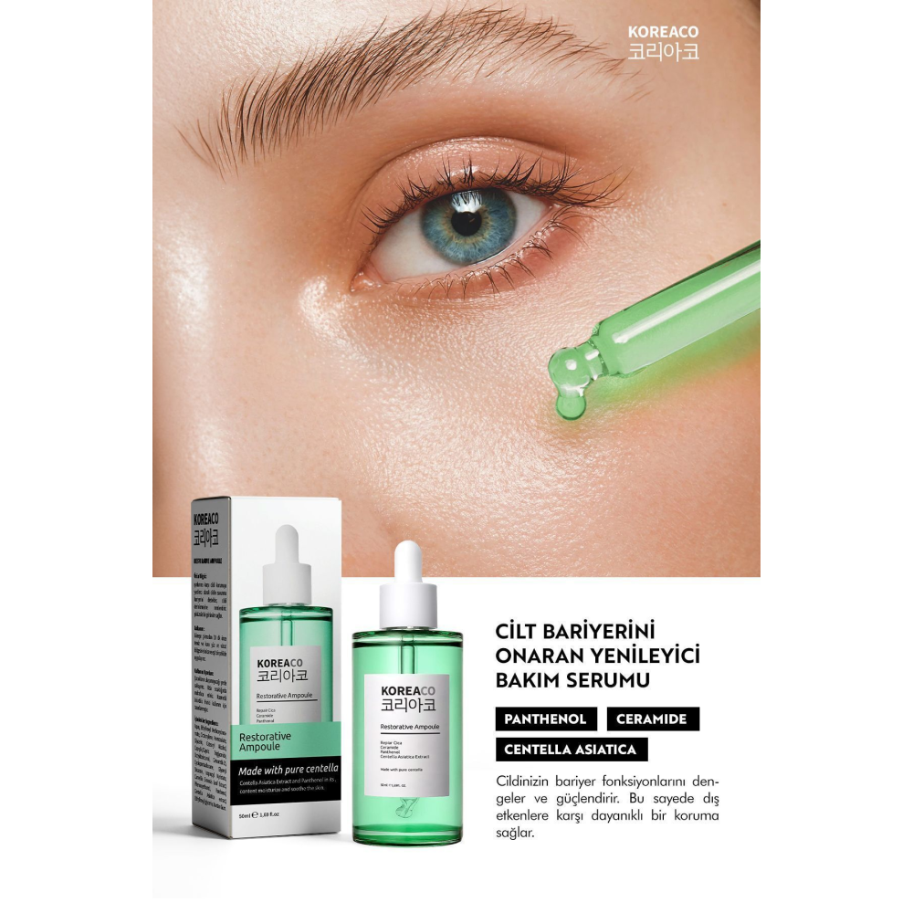 Centella & Cica & Ceramide - Onarıcı, Aydınlatıcı ,24 Saat Nemlendirme Ampoule