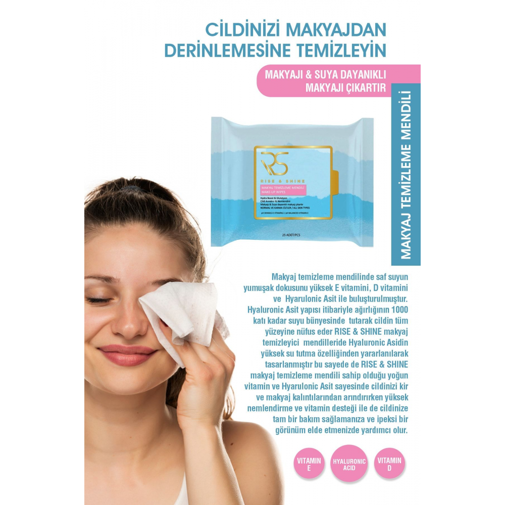 Makyaj Temizleme Mendili - 25 'li