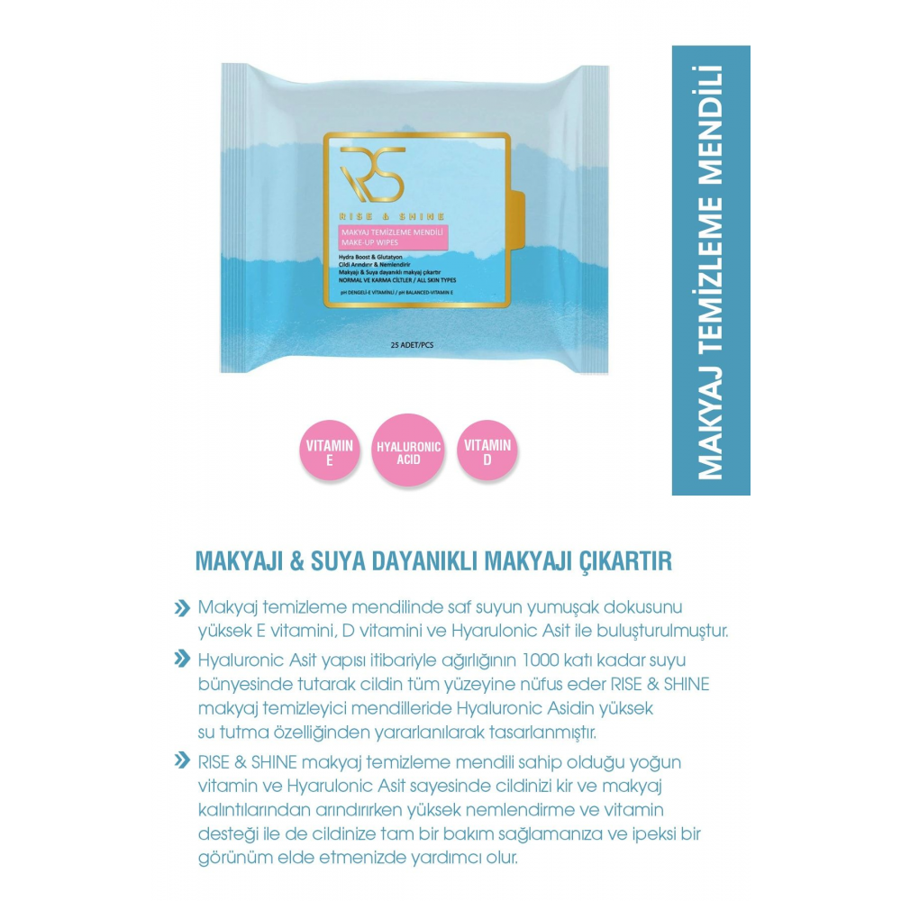 Makyaj Temizleme Mendili - 25 'li