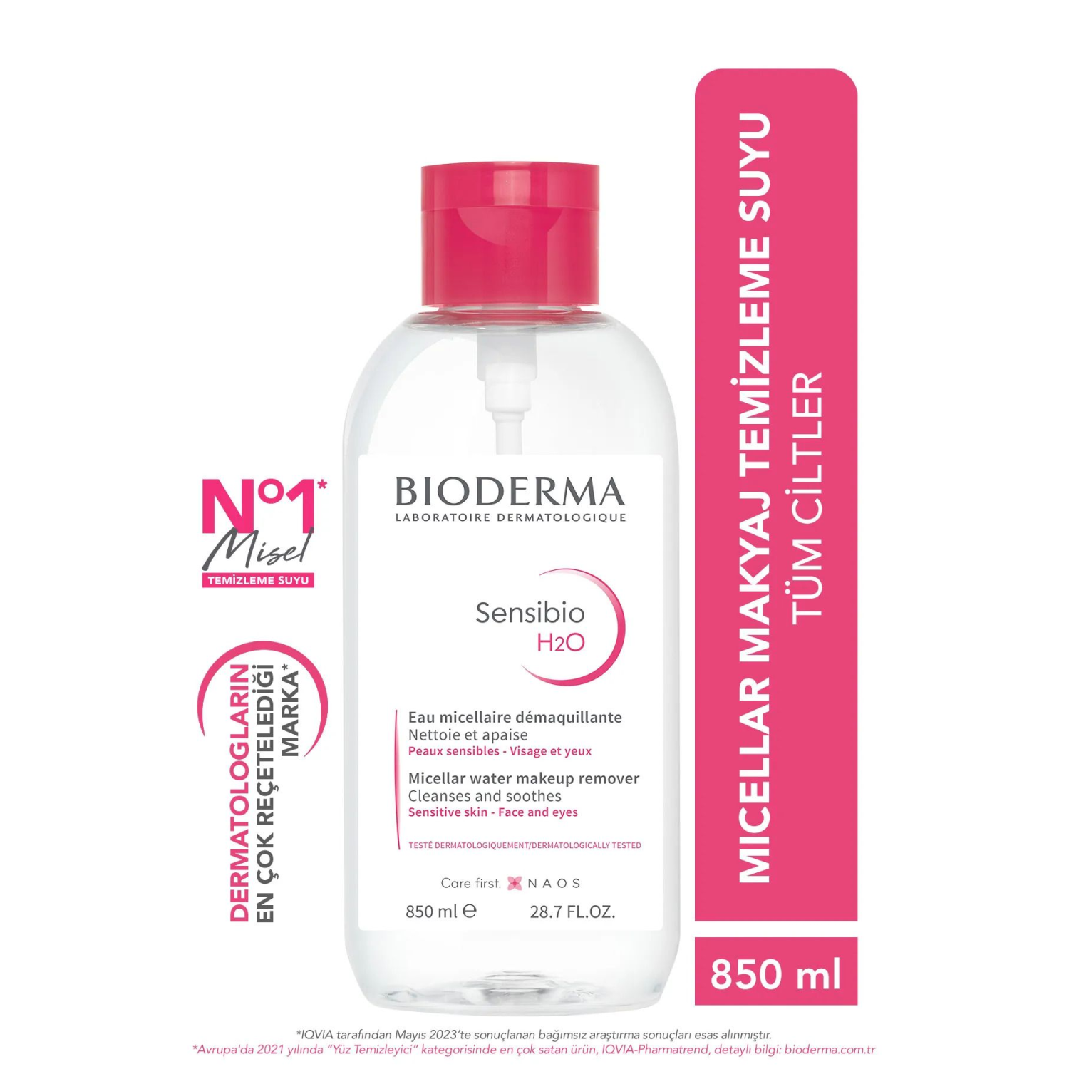 Sensibio H2O Micellar Makyaj Temizleme Suyu Hassas ve Normal Ciltler 850 ml