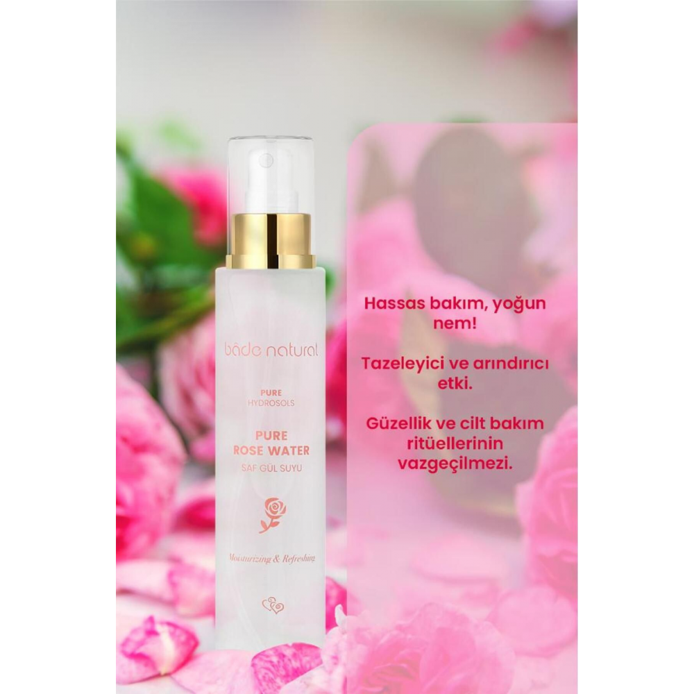 Gül Suyu Gözenek Sıkılaştırıcı Aydınlatıcı Ve Arındırıcı Tonik %100 Doğal Ve Saf 100 ml