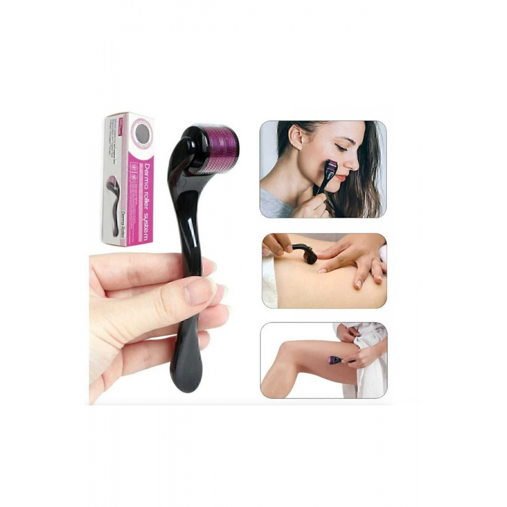 Titanyum Uçlu 540 Iğneli Derma Roller 1 mm Iğne Cilt Yüz Vücut Yenileme Masaj Aleti