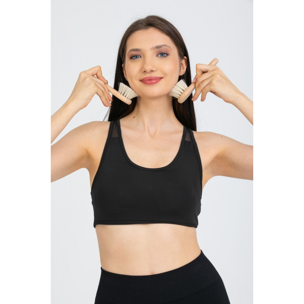 %100 Doğal At Kılı Yüz Fırçası (SAKLAMA KESESİ HEDİYELİ)