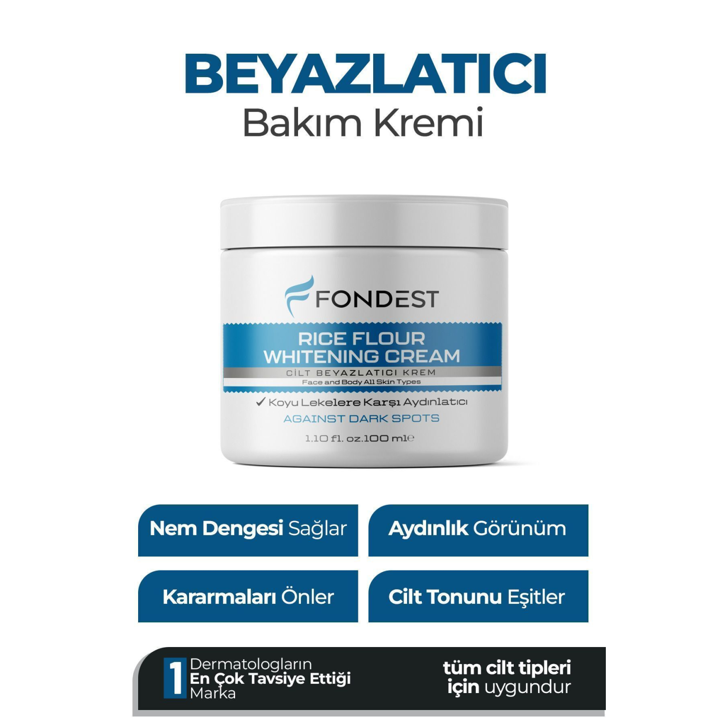 Cilt Beyazlatıcı Aydınlatıcı Leke Karşıtı Bakım Kremi 100 ml