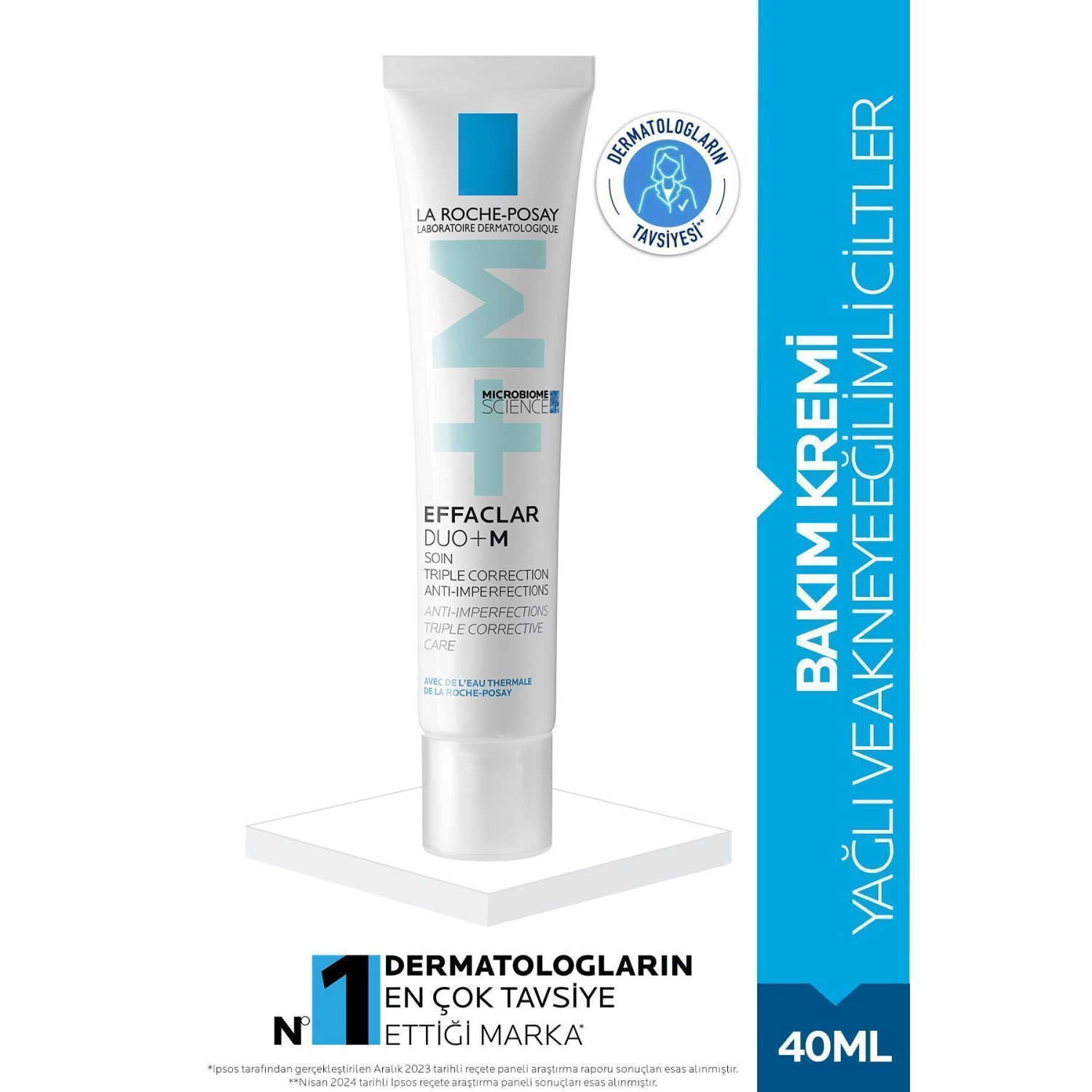 Effaclar Duo+M Yağlı, Akne/Sivilce Eğilimli Ciltler için Yüz Bakım Kremi 40ml