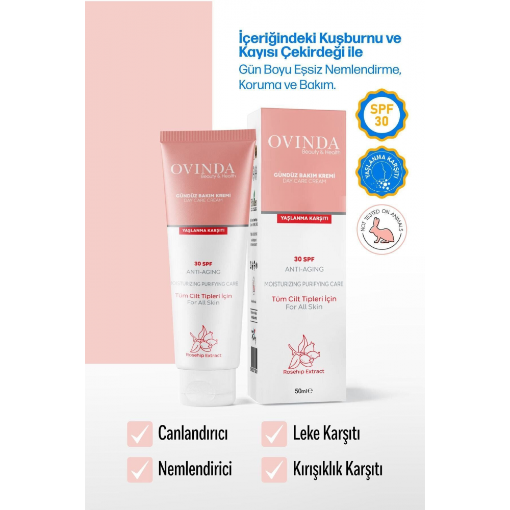 Gündüz Bakım Kremi Spf30 Güneş Koruyucu - Leke, Yaşlanma & Kırışıklık Karşıtı 50 ml