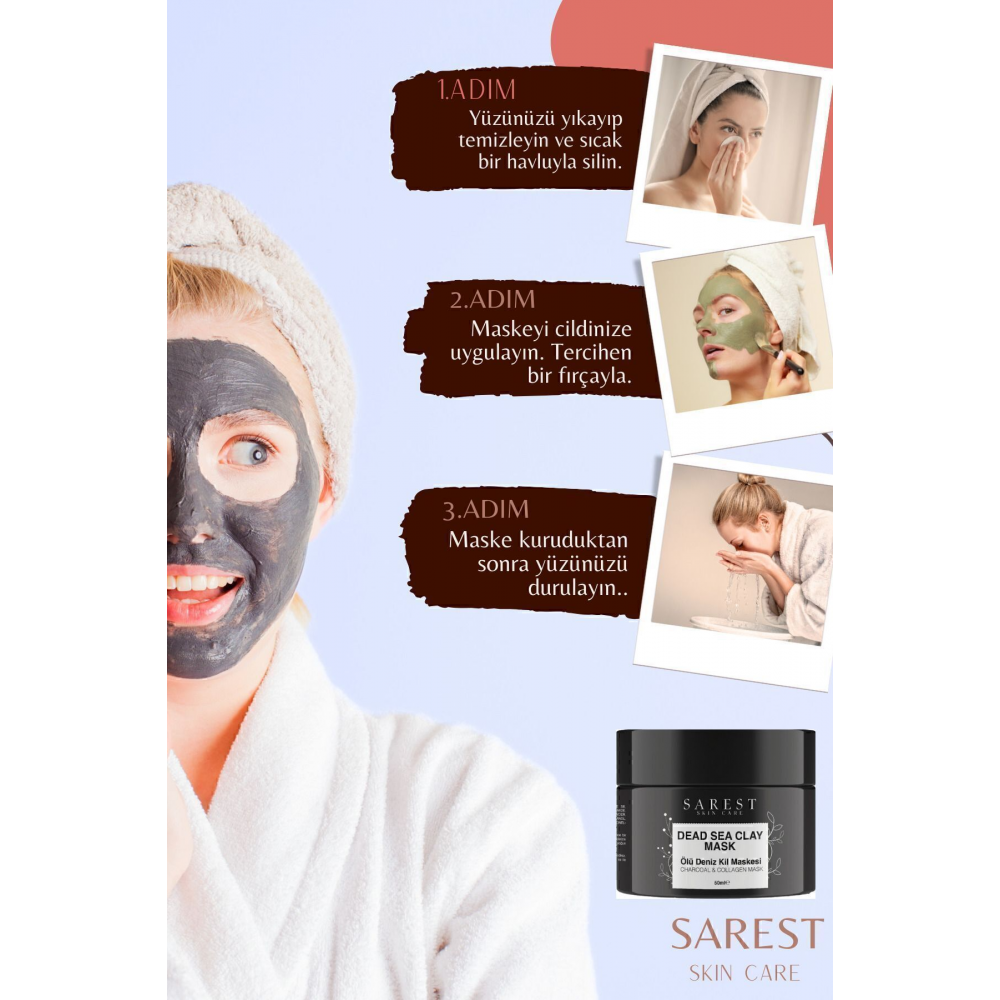 Kolajen Sivilce Ve Siyah Nokta Leke,giderici Collagen Ölüdeniz Kil Maskesi150 gr