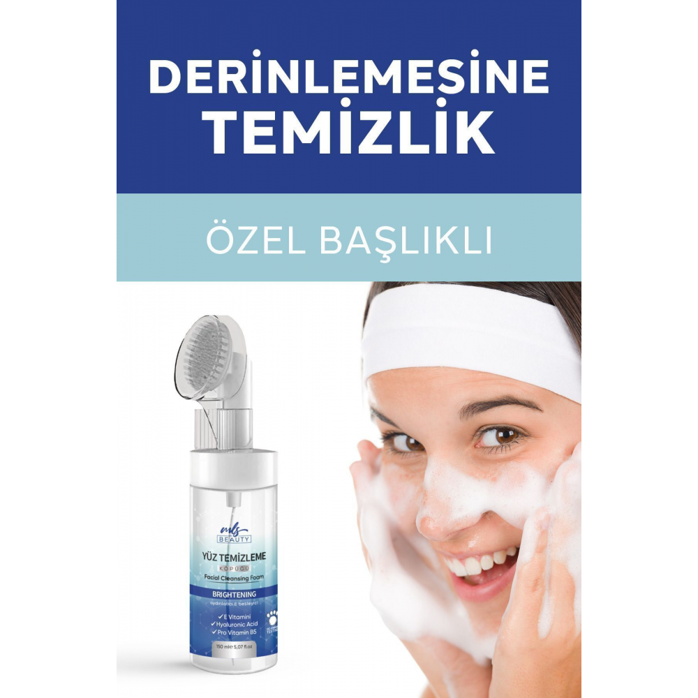 Fırçalı Yüz Temizleme Köpüğü Siyah Nokta ve Sivilce Karşıtı