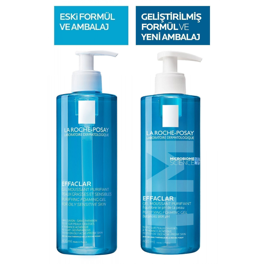 La Roche-Posay Effaclar Yağlı, Akne/Sivilce Eğilimli Ciltler İçin Yüz Yıkama Jeli 400ML