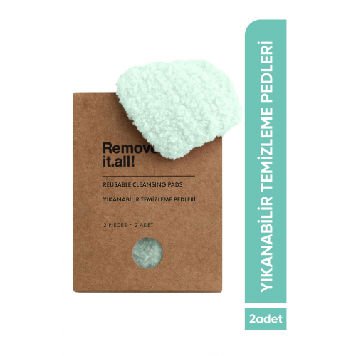 Remove It.all! Yıkanabilir Temizleme Pedleri 2 Adet Reusable Cleansing Pads 2 Pieces