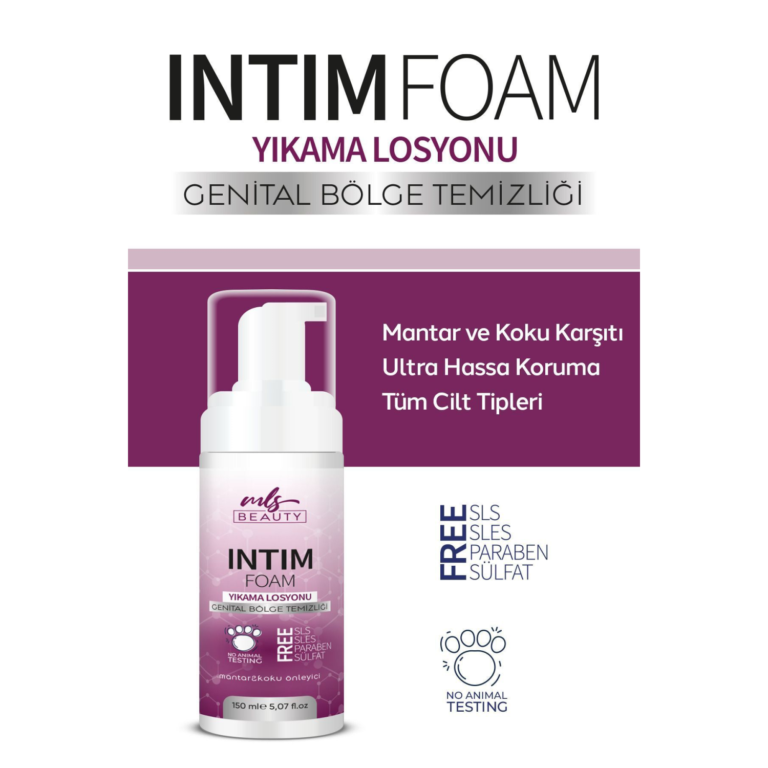 Genital Bölge Koku Mantar Akıntı Giderici Beyazlatma Etkili Intim Köpüğü 150 ml