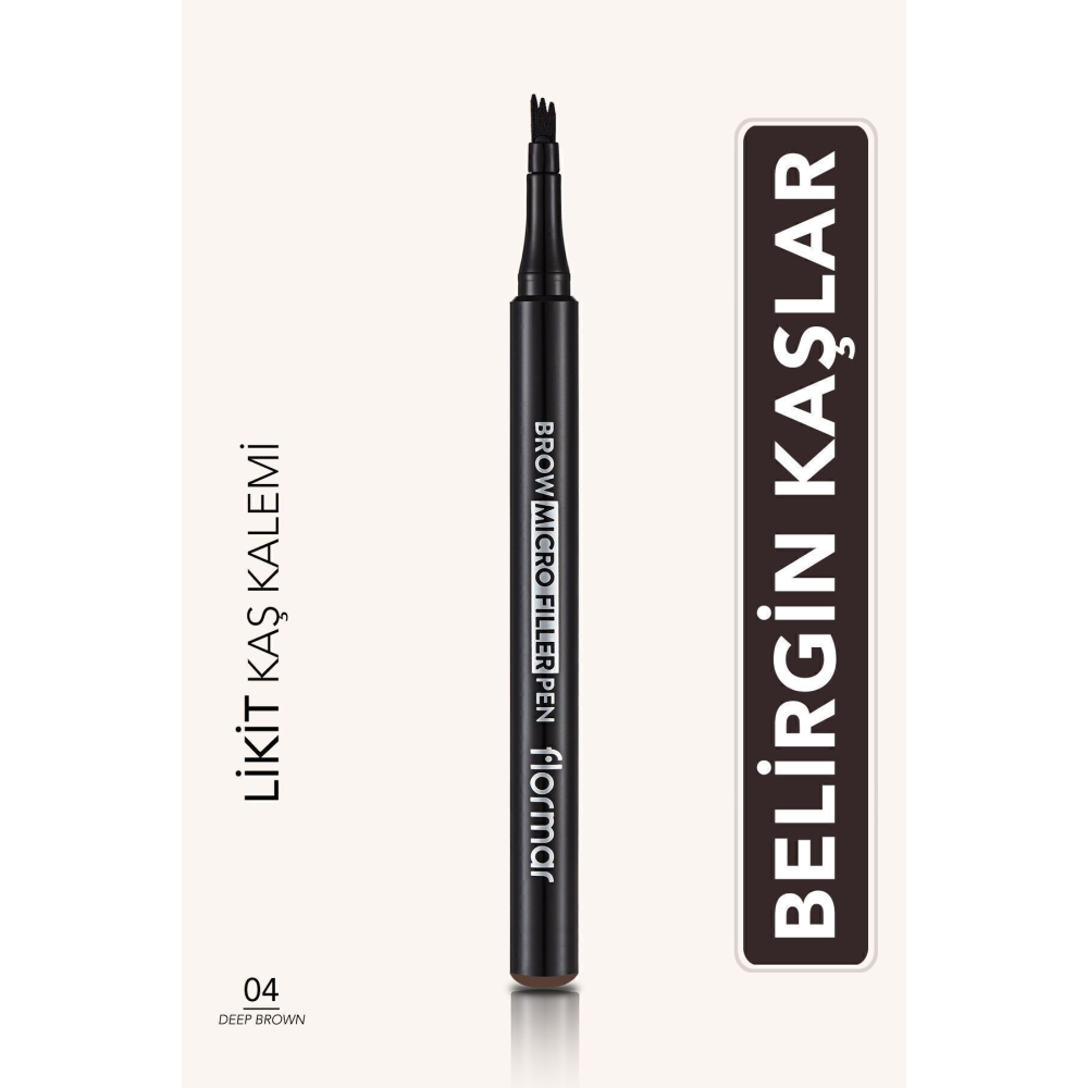 Kaş Doldurma Kalemi (koyu Kahve) - Brow Micro Filler Pen - 004 Deep Brown - 8682536038546