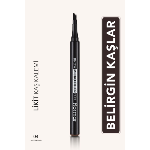 Kaş Doldurma Kalemi (koyu Kahve) - Brow Micro Filler Pen - 004 Deep Brown - 8682536038546