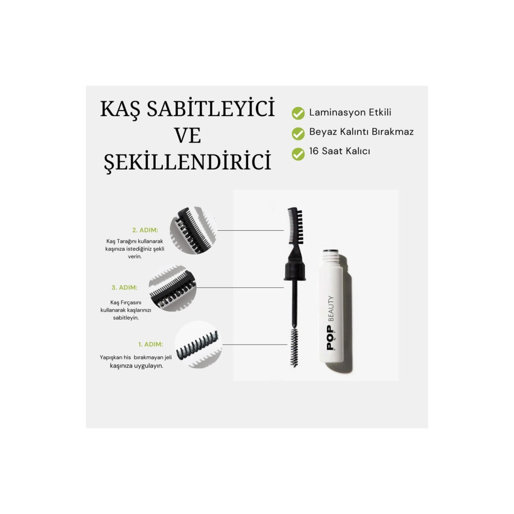 Kaş Sabitleyici Ve Şekillendirici, Kaş Fırçası, Tarağı Ve Sabitleyici Jel (laminasyon Etkili)