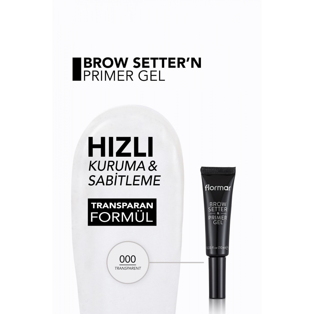 Sabitleyici Ve Renk Koruyucu Şeffaf Kaş Bazı - Brow Setter & Primer Gel - 000 - 8682536034814