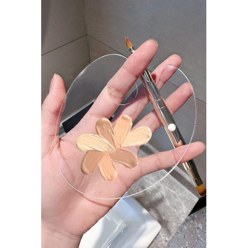 Şeffaf Fondöten Paleti Likit Fondöten Makyajı İçin Karıştırma Paleti Makyaj Organizeri