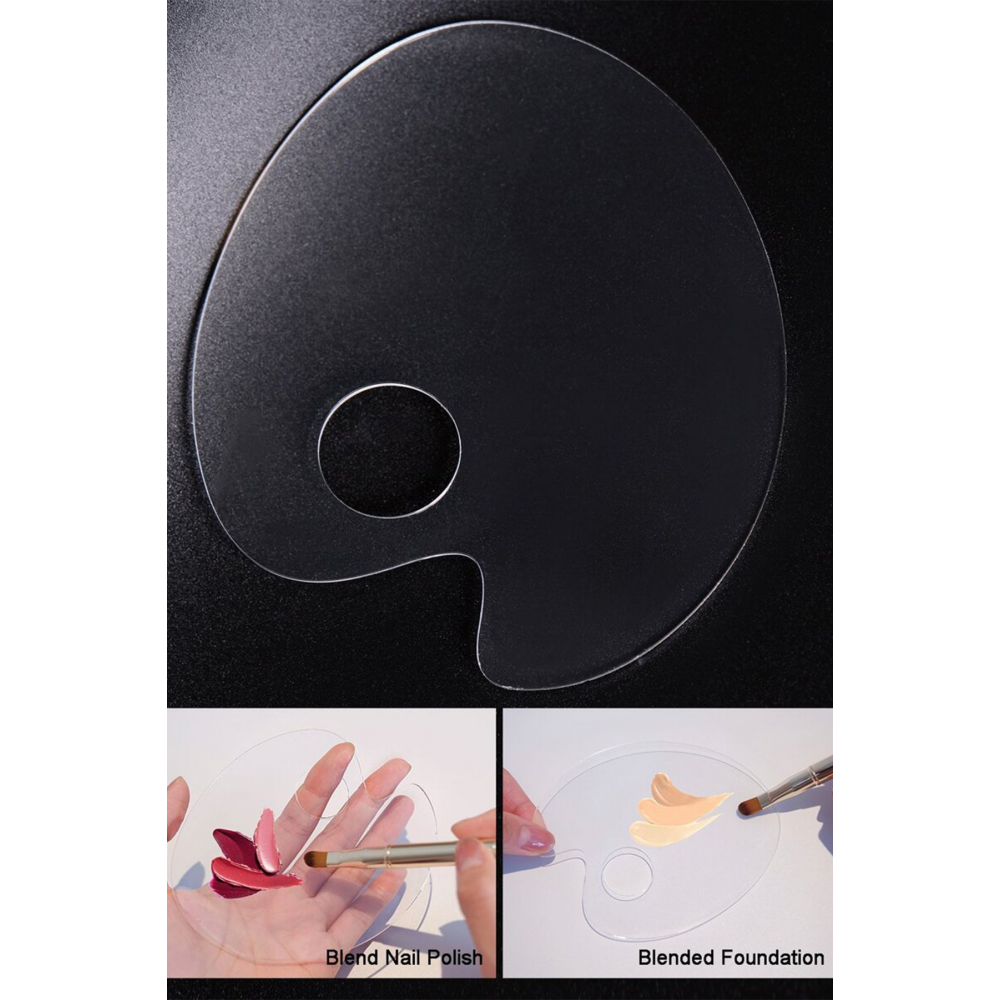 Şeffaf Fondöten Paleti Likit Fondöten Makyajı İçin Karıştırma Paleti Makyaj Organizeri