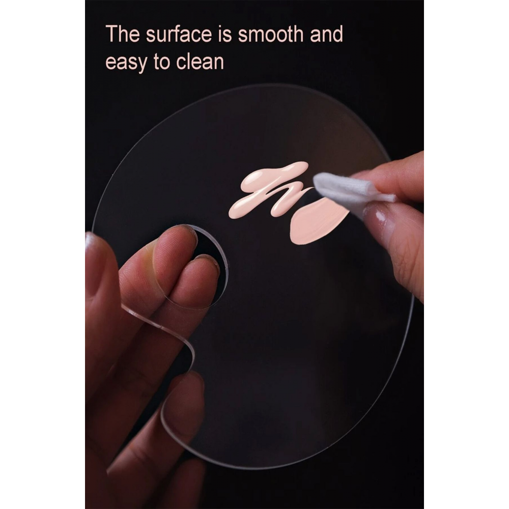 Şeffaf Fondöten Paleti Likit Fondöten Makyajı İçin Karıştırma Paleti Makyaj Organizeri