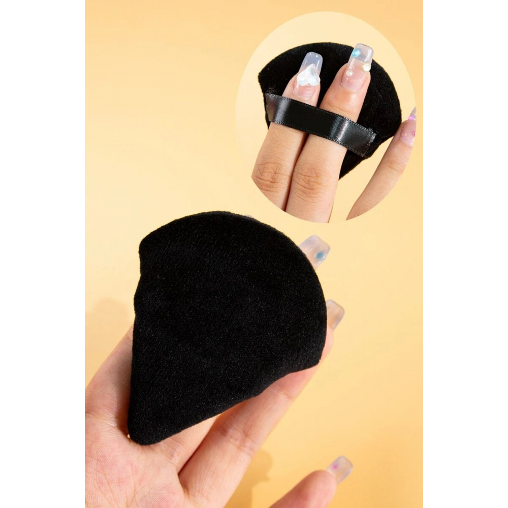 6'lı Saklama Kutulu Pudra Fondöten Bb Krem Yıkanabilir Siyah-pembe Uygulama Aparatı Puff Sünger