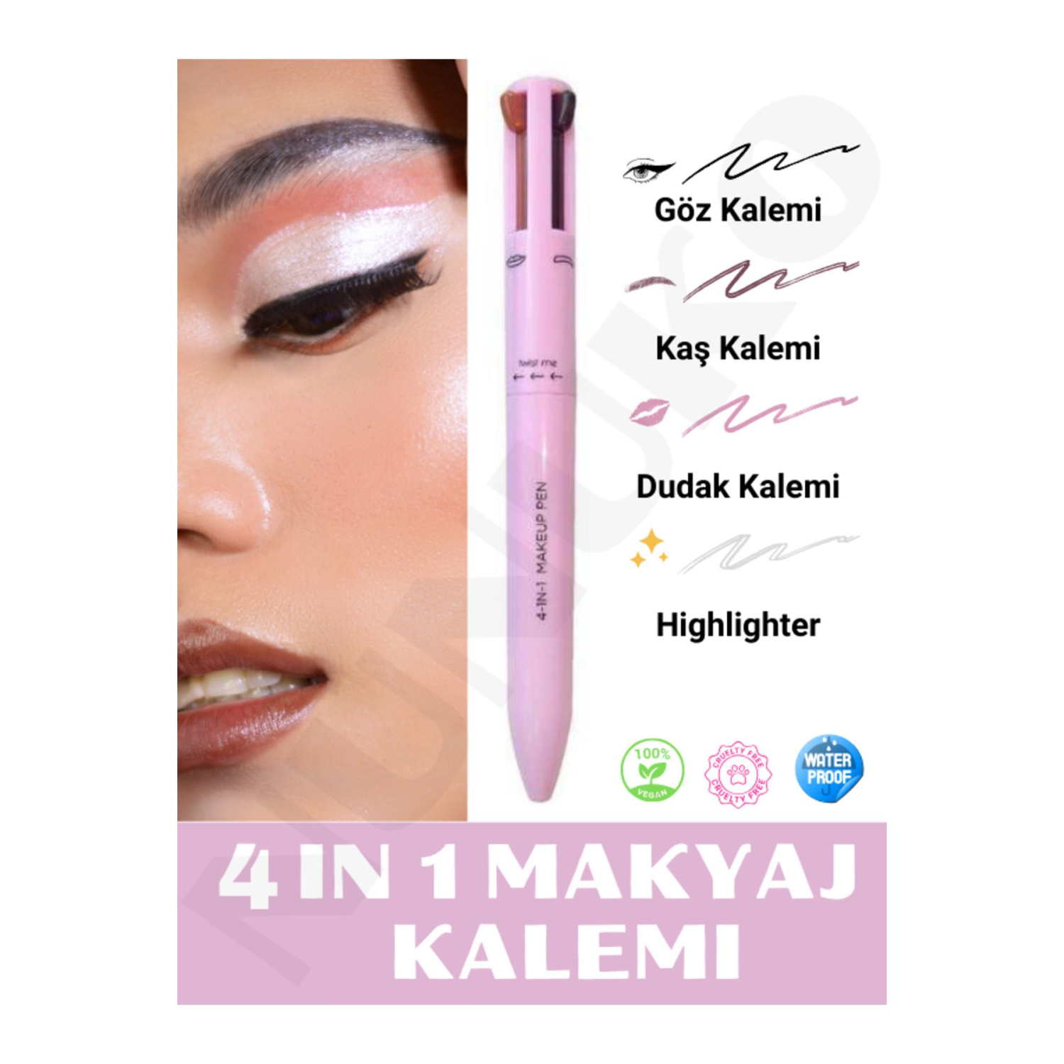 4 In 1 Makyaj Kalemi - 4'ü 1 Arada Makyaj Kalemi - 4 In 1 Make Up Pen