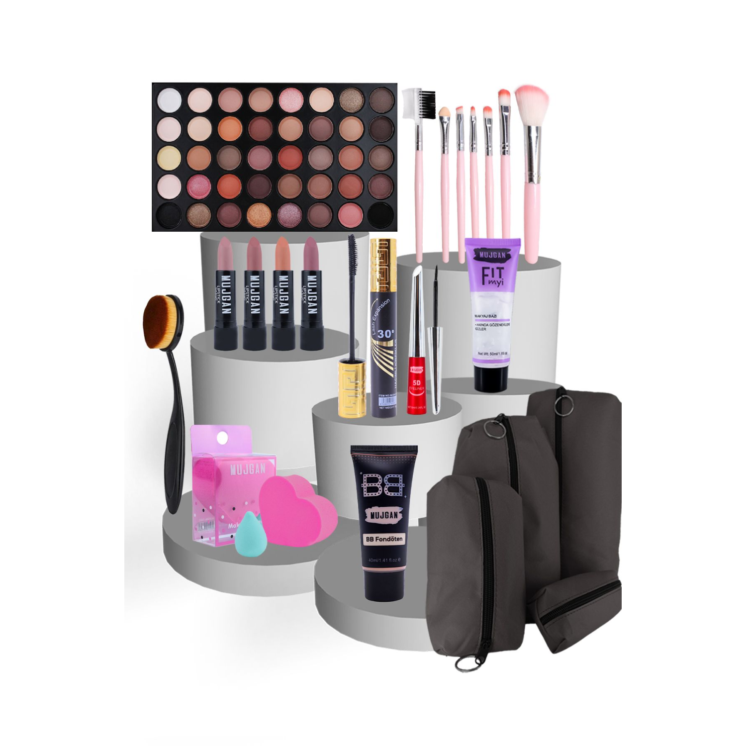 Eflatun Makyaj Seti 26 Parça Beyaz Ten