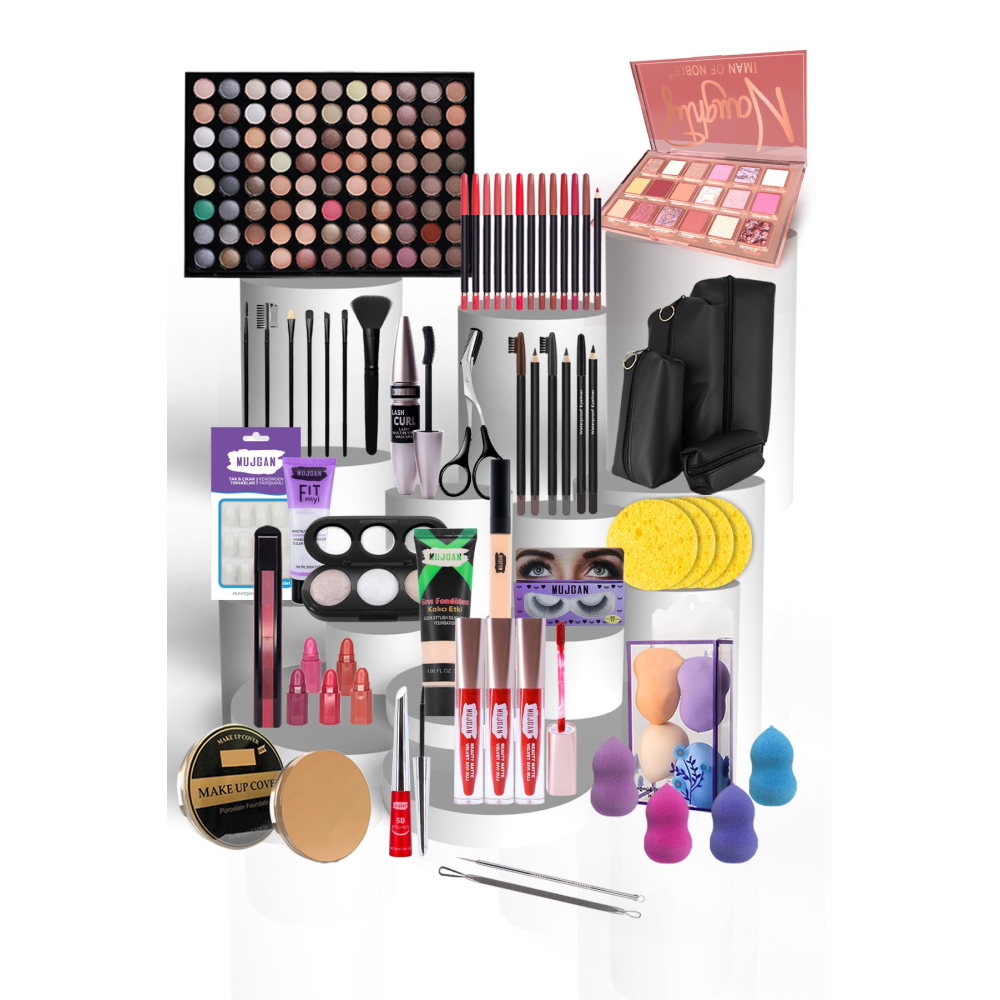 Gelin Çeyiz Makyaj Seti 62 Parça Beyaz Ten