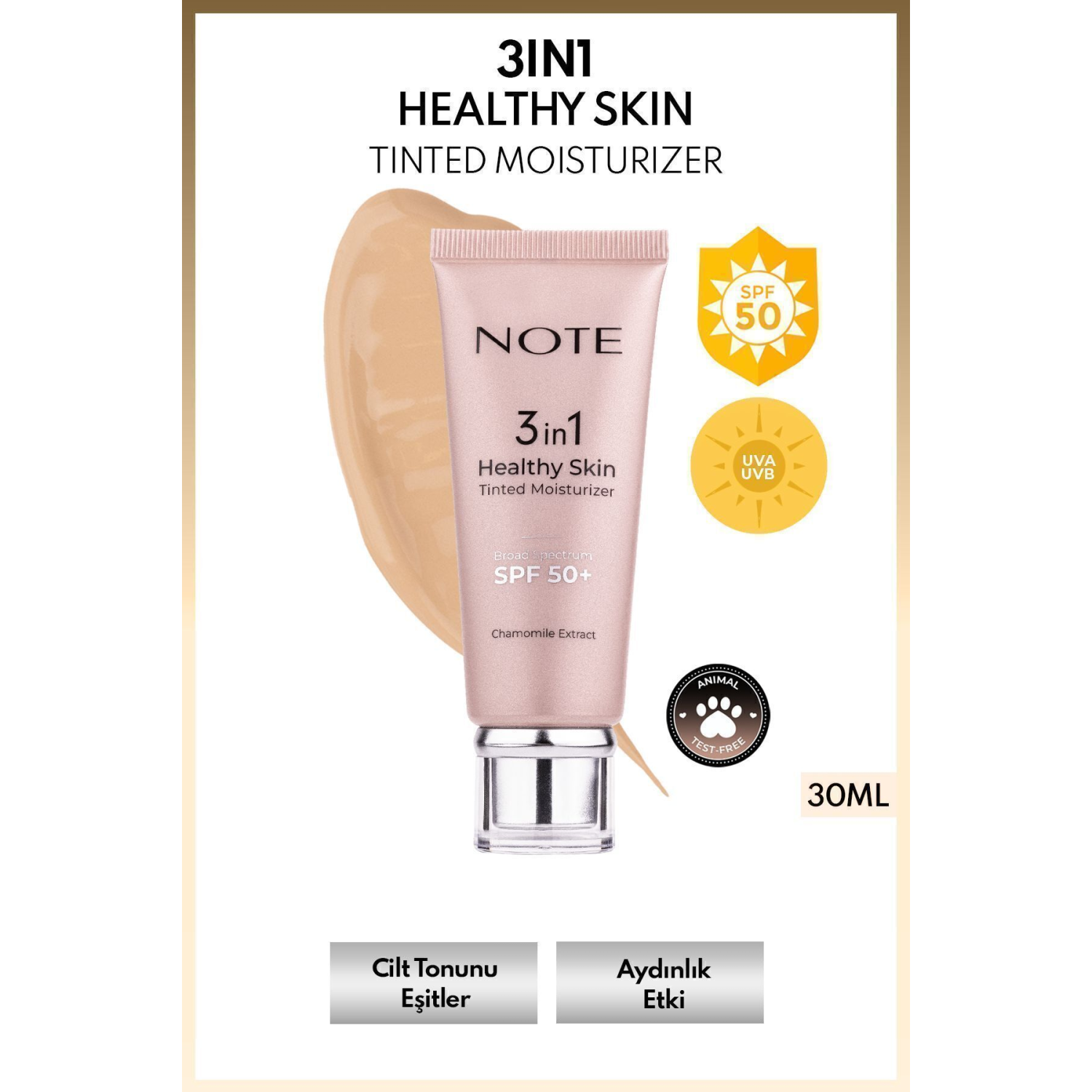 3 In 1 Healthy Skin Tinted Moisturizer 50 Spf Renk Ton Eşitleyici Aydınlatıcı Krem