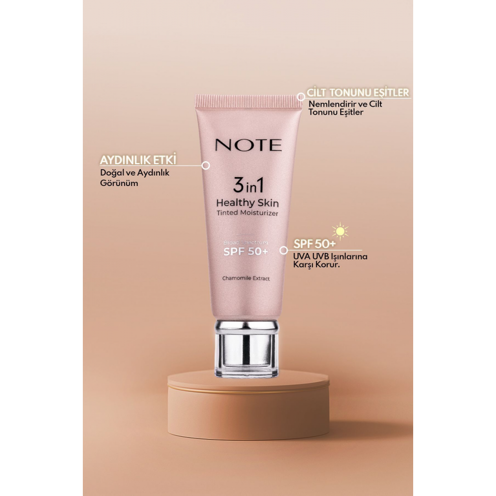 3 In 1 Healthy Skin Tinted Moisturizer 50 Spf Renk Ton Eşitleyici Aydınlatıcı Krem