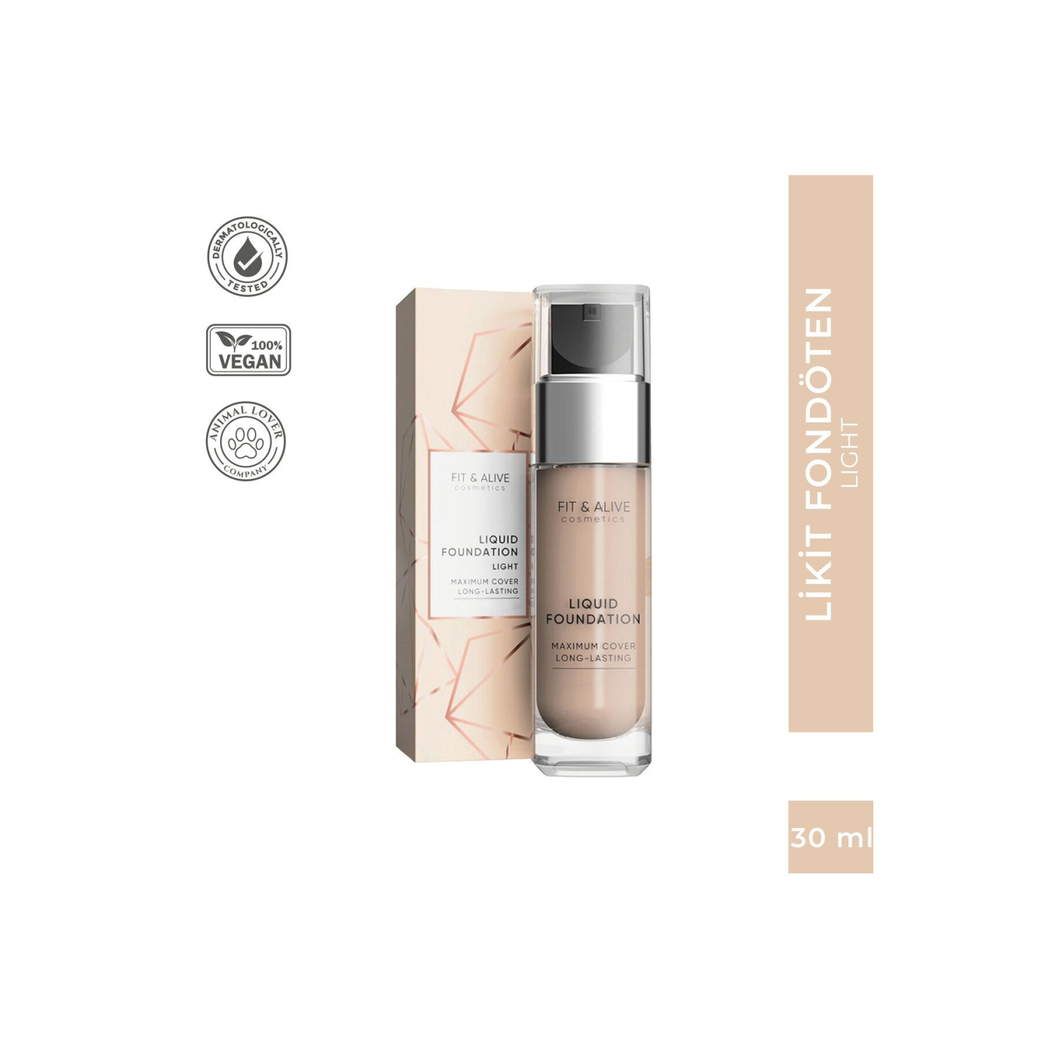 Fitalive 101 Liquid Foundation Likit Fondöten - Light