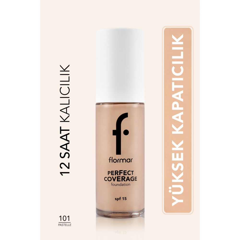 Perfect Coverage Yoğun Kapatıcı Su Bazlı Fondöten (PEMBE ALT TON) -101 Pastelle -8682536058148